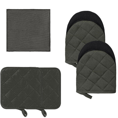 Goldmeet Mini Oven Mitts 2-Pack, 7"x5.5", 500°F Silicone Grip, Taro Purple