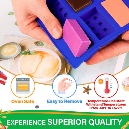 6 Pcs Robot and Bricks Silicone Molds for Chocolate and Candy