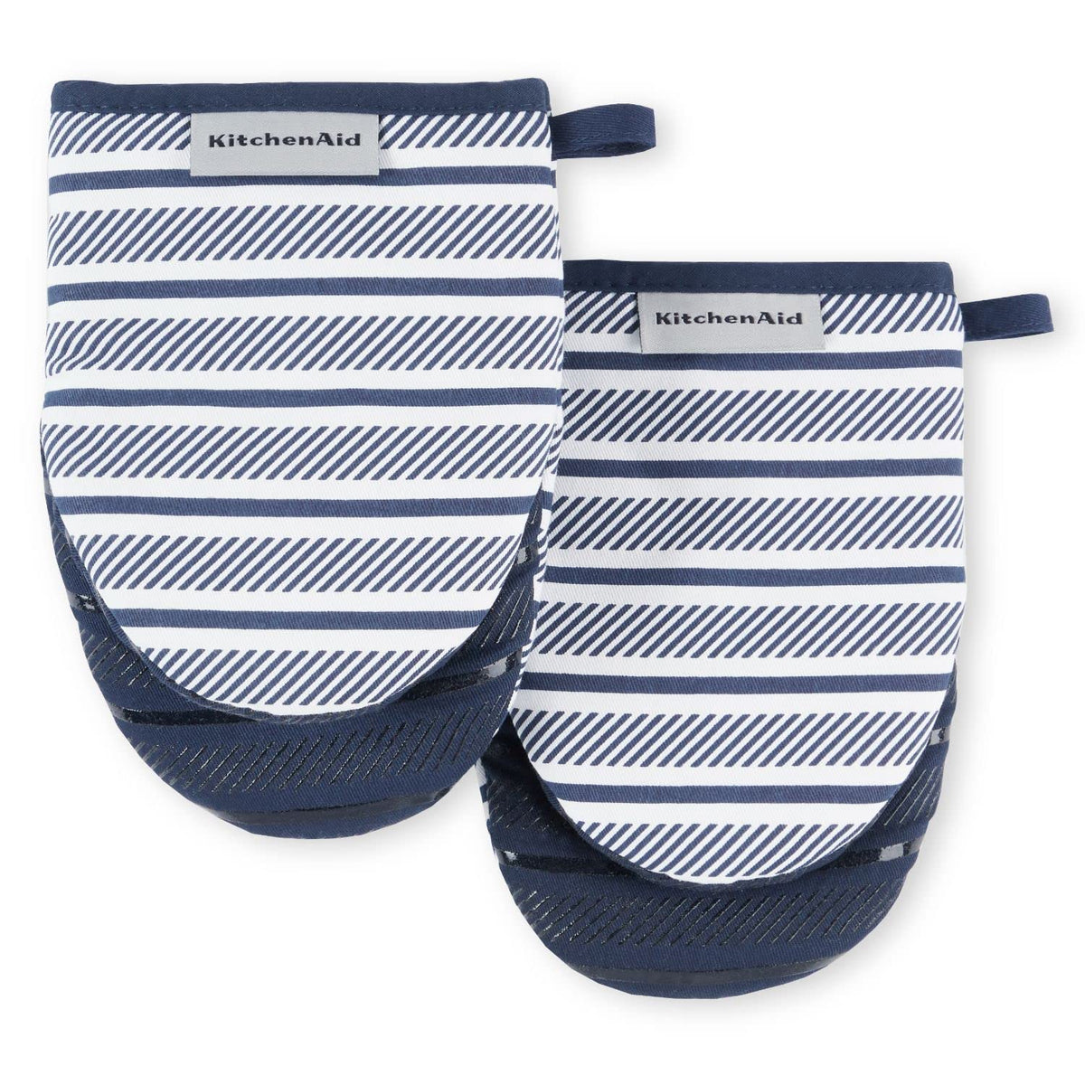 KitchenAid Albany Mini Oven Mitt 2-Pack Set, Aqua Sky, 5.5"x8"