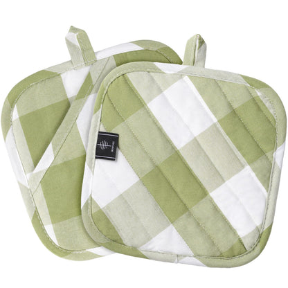 BONTHEE Oven Mitt Extra Long Cotton Cooking Kitchen Mitts with Non-Slip Striped Oven Mitts for Cooking Baking Grilling - 2PCS