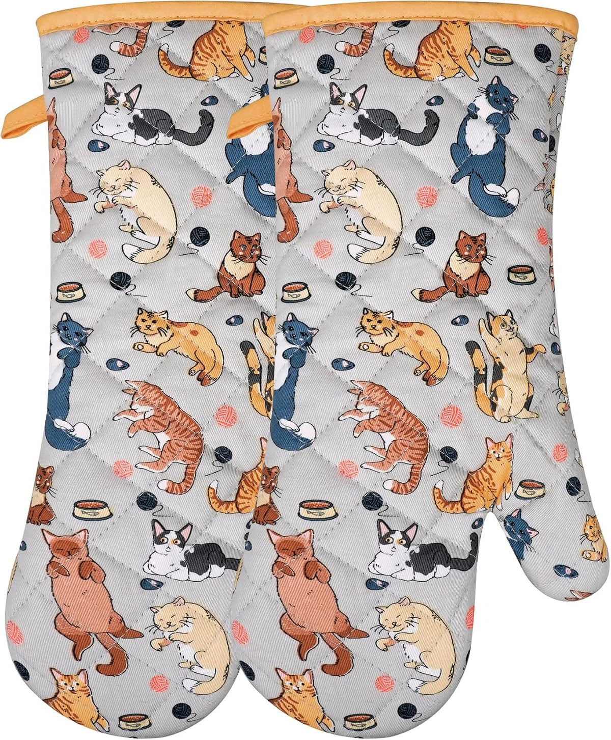 Oven Mitts Cotton Fashion Cute Cat Design 1pair
