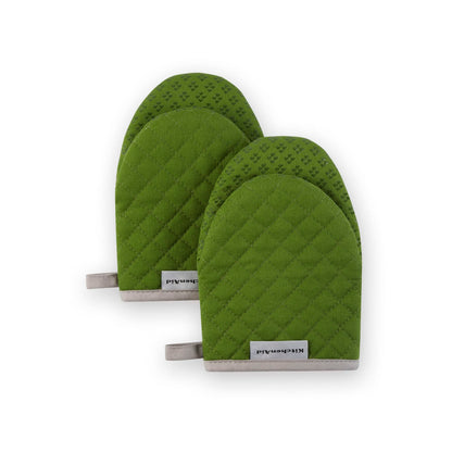 KitchenAid Asteroid Mini Oven Mitt Set, 5.5"x8", Black, 2 Piece