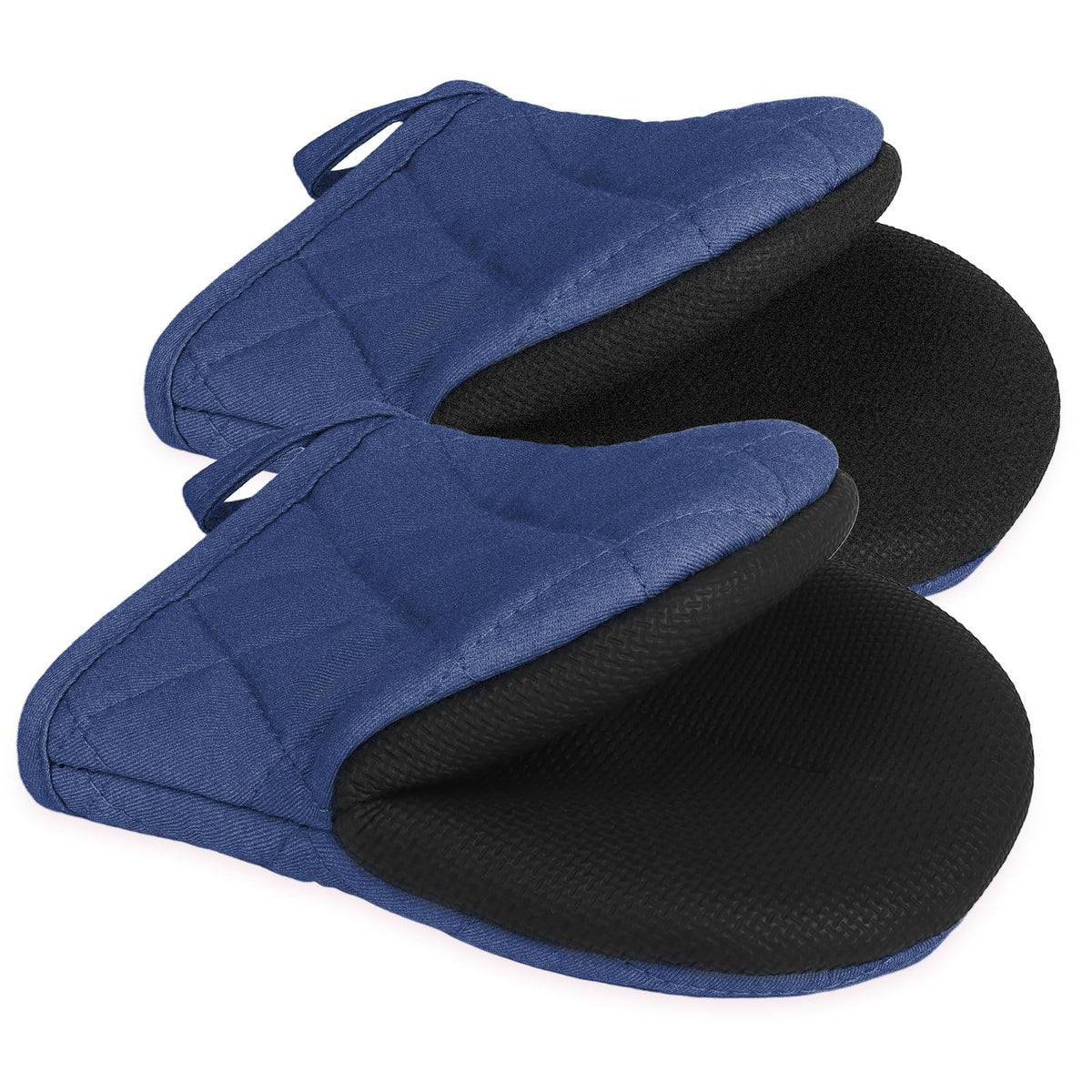 Goldmeet Mini Oven Mitts 2-Pack, 7"x5.5", 500°F Silicone Grip, Taro Purple