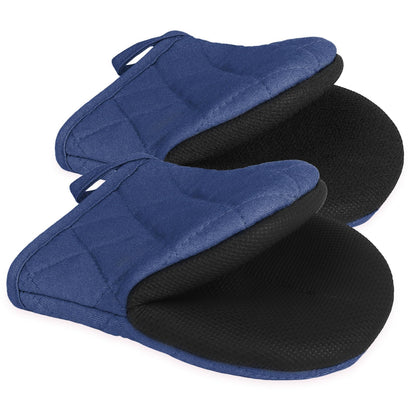 Goldmeet Mini Oven Mitts 2-Pack, 7"x5.5", 500°F Silicone Grip, Taro Purple