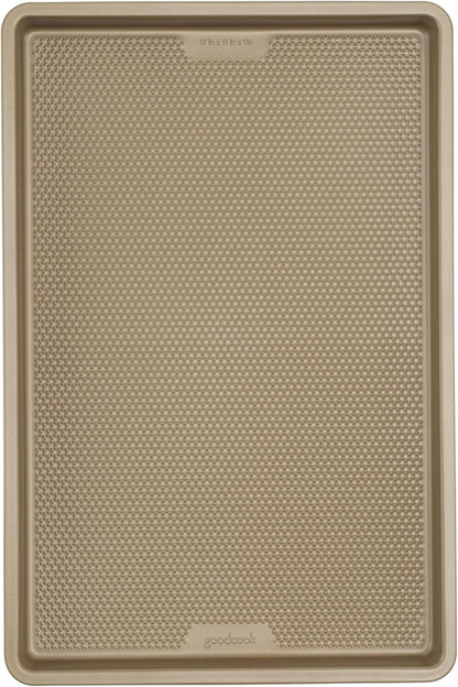 GoodCook BestBake Nonstick Textured Carbon Steel Cookie Sheet, 11" x 17", Large Baking Sheet, Even Heating, Scratch-Resistant, Non-Toxic, Durable, Ideal for Baking and Sheet Pan Dinners