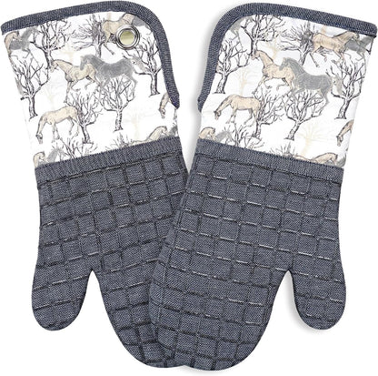 Silicone Printing Oven Mitts Heat Resistant to 500 Degree