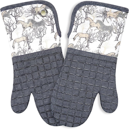 Silicone Printing Oven Mitts Heat Resistant to 500 Degree
