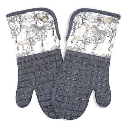 Silicone Printing Oven Mitts Heat Resistant to 500 Degree