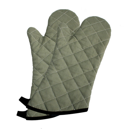 ARCLIBER Grey 13" Quilted Oven Mitts 1 Pair Flame Heat Resistant