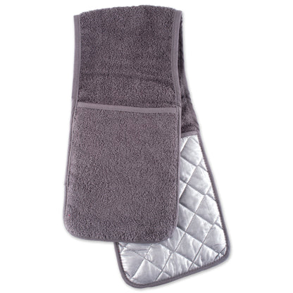 DII Basic Terry Collection 100% Cotton Quilted, Oven Mitt, Nautical Blue, 2 Piece