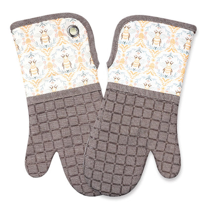 Silicone Printing Oven Mitts Heat Resistant to 500 Degree